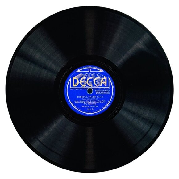 Frank Luther - Tuneful Tales, Parts 1 & 2 - 593 Decca - 78rpm 10" Shellac - Picture 3 of 4